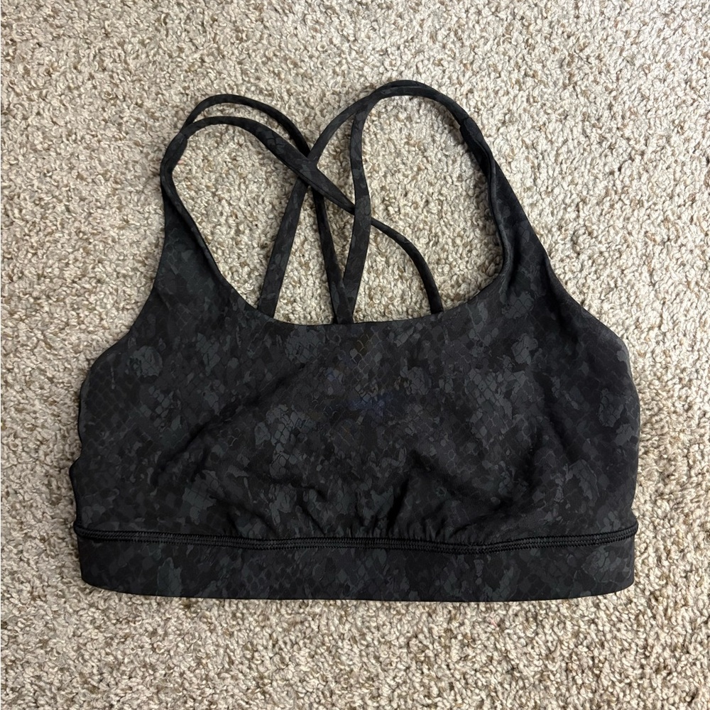 Lululemon Gray and Black Sports Bra